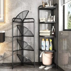 4 Layer Foldable Corner Shelf – স্টাইলিশ, স্মার্ট এবং স্পেস-সেভার!