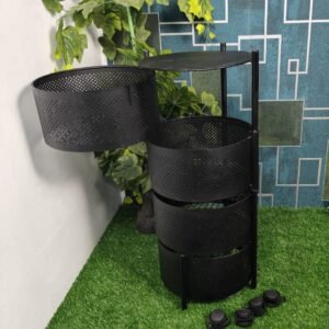 4 Layer Round Shape Kitchen Rack